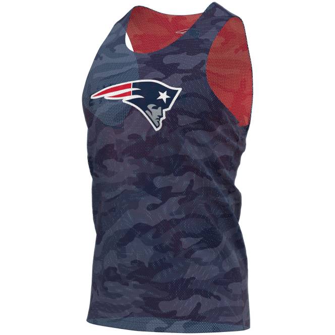 облекло Patriots Jersey foco тъмносиньо/червен реверсивен мрежест потник мъже T8TH2068