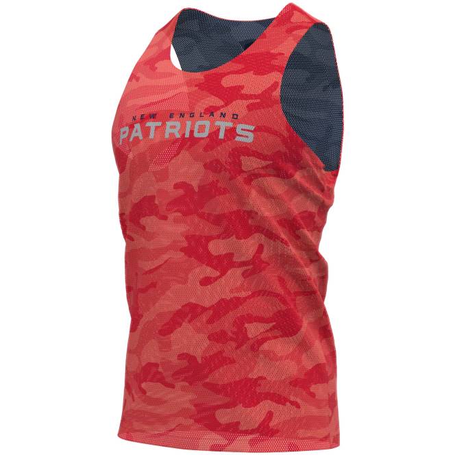 облекло Patriots Jersey foco тъмносиньо/червен реверсивен мрежест потник мъже T8TH2068