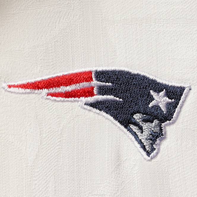 облекло Patriots Jersey Tommy Bahama бяла риза с копчета в тропическа зона мъже T8TH1684