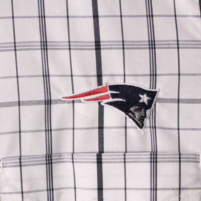 облекло Patriots Jersey antigua бяла/тъмносин риза с копчета с дълъг ръкав мъже T8TH1677