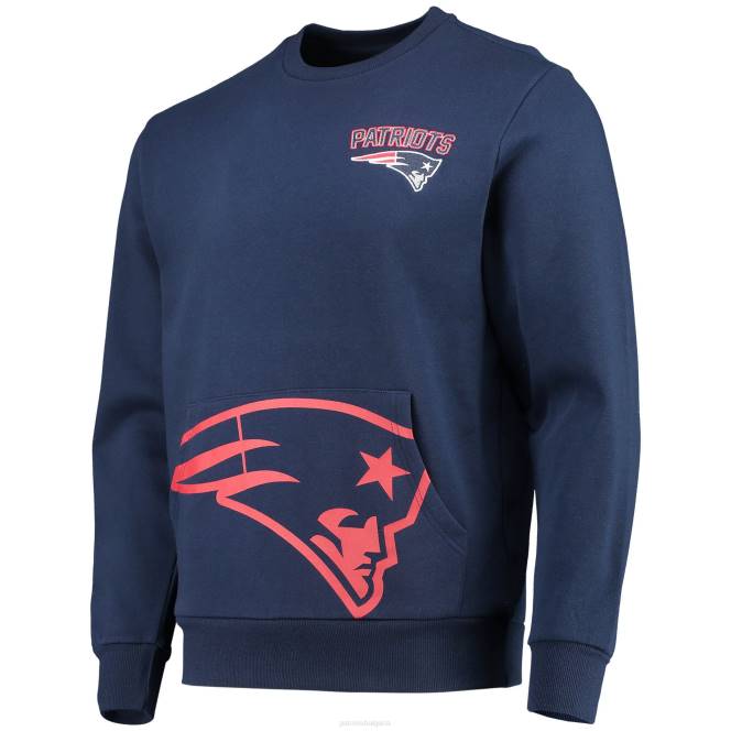 облекло Patriots Jersey тъмносин пуловер с джобове foco мъже T8TH1647