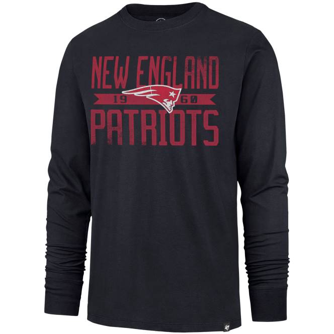 облекло Patriots Jersey 47 тъмносиня тениска с широки ръкави на марката Franklin мъже T8TH1966