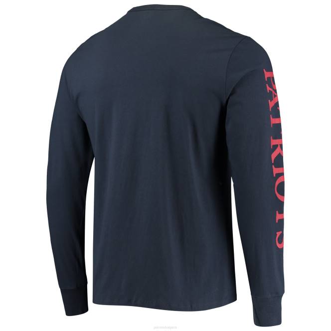 облекло Patriots Jersey 47 тъмносиня Франклин тениска с дълъг ръкав мъже T8TH1889