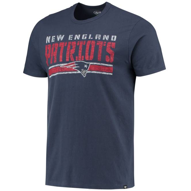 облекло Patriots Jersey 47 тъмносиня екипна тениска с райета мъже T8TH1909