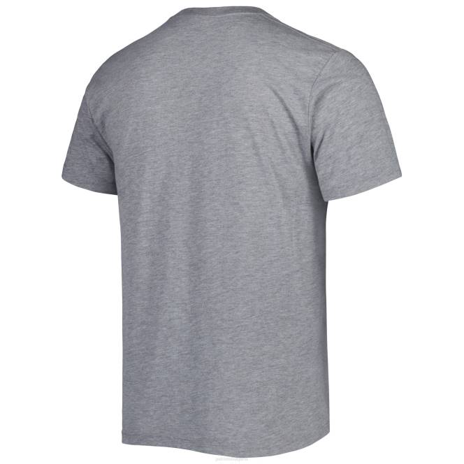 облекло Patriots Jersey Homage Mac Jones Heathered Grey Caricature Player Tri-Blend T-shirt мъже T8TH1987