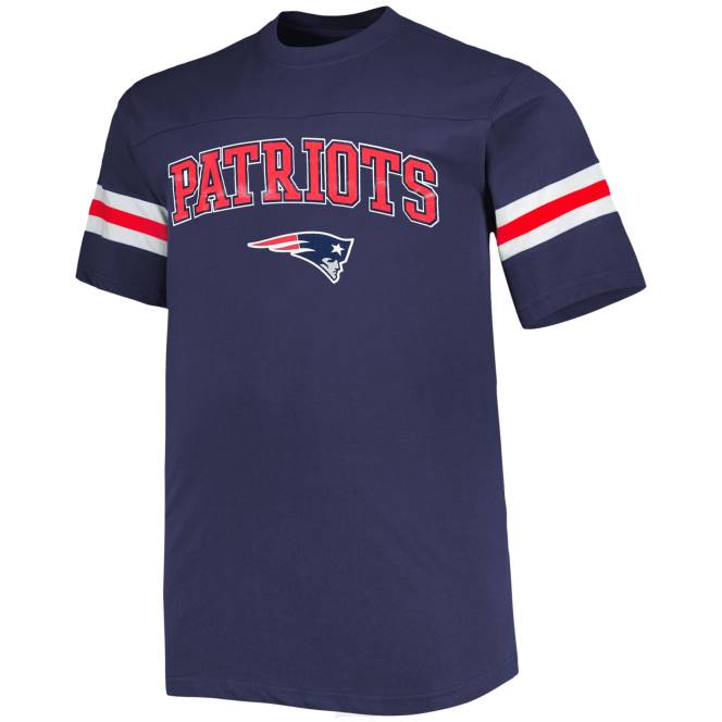 облекло Patriots Jersey тъмносиня тениска с големи и високи раета мъже T8TH1845