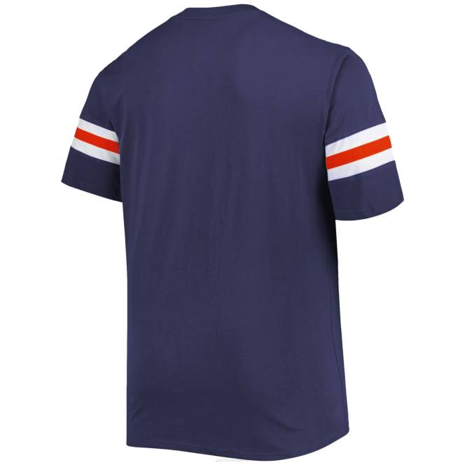 облекло Patriots Jersey тъмносиня тениска с големи и високи раета мъже T8TH1845