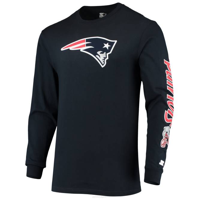 облекло Patriots Jersey стартова тениска с дълъг ръкав на полувремето мъже T8TH1896