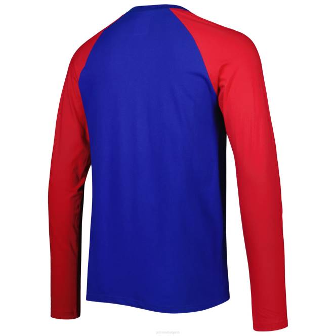 облекло Patriots Jersey кралска тениска с дълъг ръкав от новата ера мъже T8TH1939