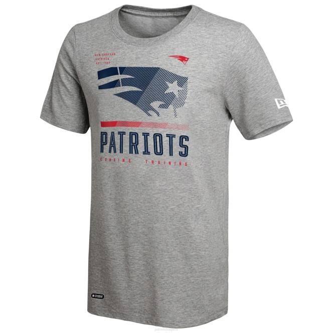 облекло Patriots Jersey автентична червена тениска с комбинация от нова ера в сиво и червено мъже T8TH1967