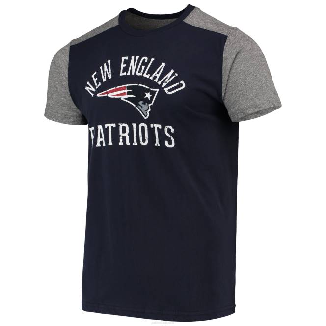 облекло Patriots Jersey Величествени нишки тъмносиня/сива тениска с полеви цели мъже T8TH1998