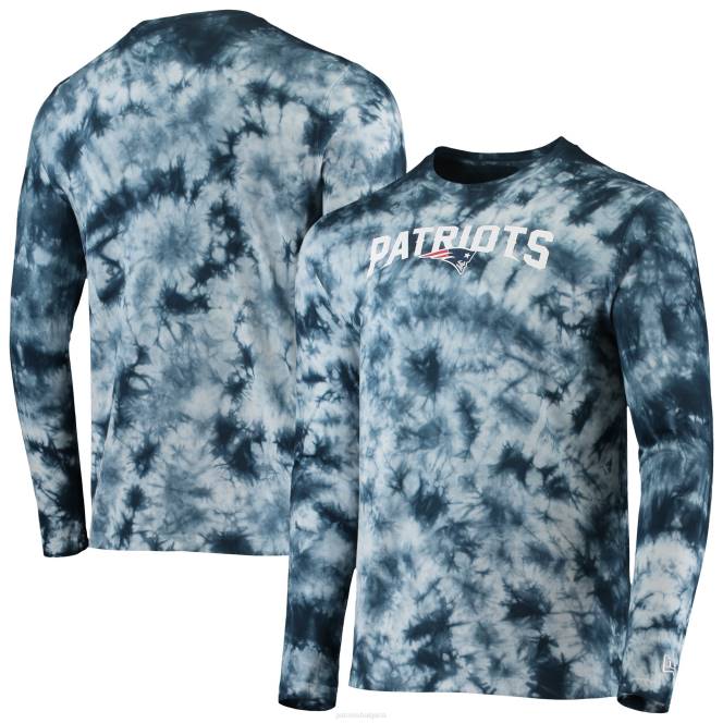 облекло Patriots Jersey нова ера тъмносиня тениска с дълъг ръкав с вратовръзка мъже T8TH2020