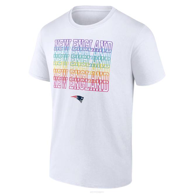 облекло Patriots Jersey бяла тениска с лого на гордостта на фанатиците мъже T8TH2045