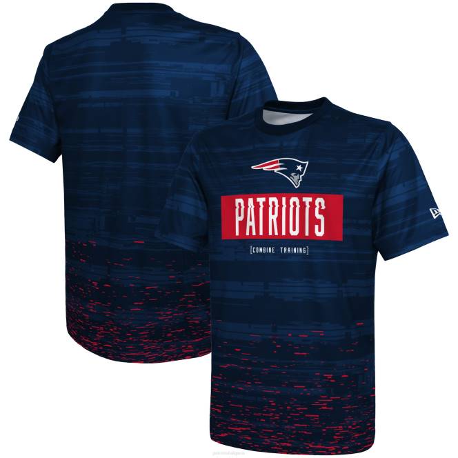 облекло Patriots Jersey нова ера тъмносиня комбинирана автентична тениска мъже T8TH2053