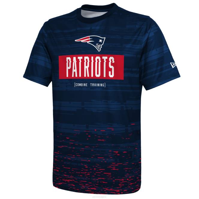облекло Patriots Jersey нова ера тъмносиня комбинирана автентична тениска мъже T8TH2053