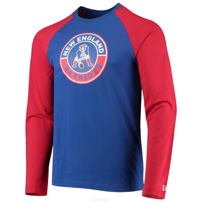 облекло Patriots Jersey нова ера кралска/червена лига реглан тениска с дълъг ръкав мъже T8TH2075
