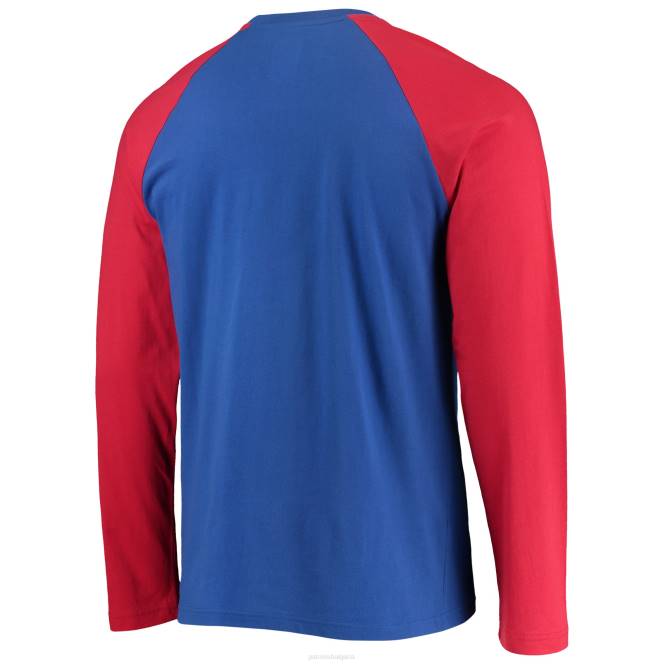 облекло Patriots Jersey нова ера кралска/червена лига реглан тениска с дълъг ръкав мъже T8TH2075