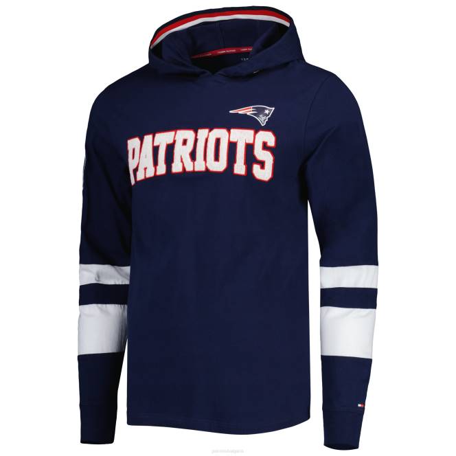 облекло Patriots Jersey Tommy Hilfiger тъмно/бяла тениска с качулка с дълъг ръкав Alex мъже T8TH1920
