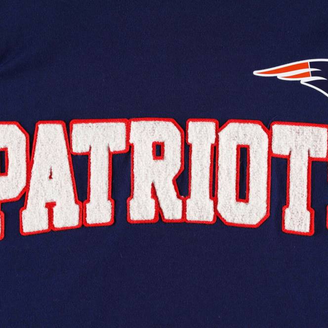 облекло Patriots Jersey Tommy Hilfiger тъмно/бяла тениска с качулка с дълъг ръкав Alex мъже T8TH1920