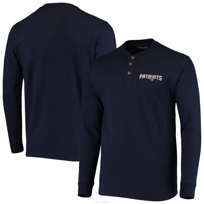 облекло Patriots Jersey тениска с дълъг ръкав dunbrooke navy logo maverick termal henley мъже T8TH1960