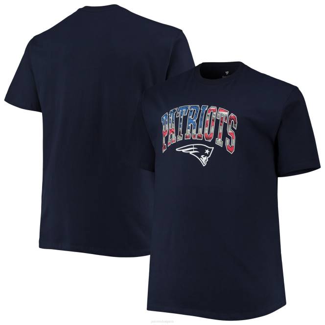 облекло Patriots Jersey Вълнообразна тениска с тъмно синя марка fanatics голяма и висока 4 юли мъже T8TH2010