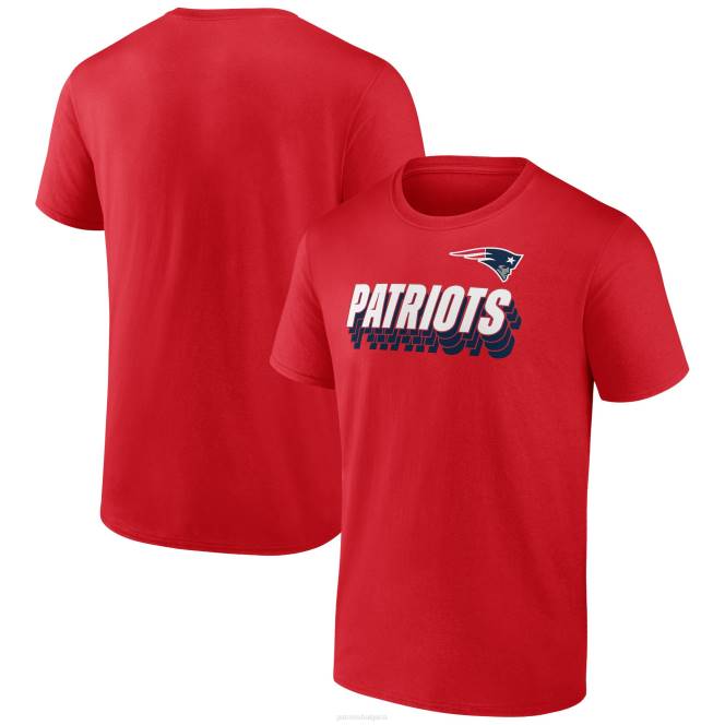 облекло Patriots Jersey червена тениска с отвръщане на удара с марка fanatics мъже T8TH1791