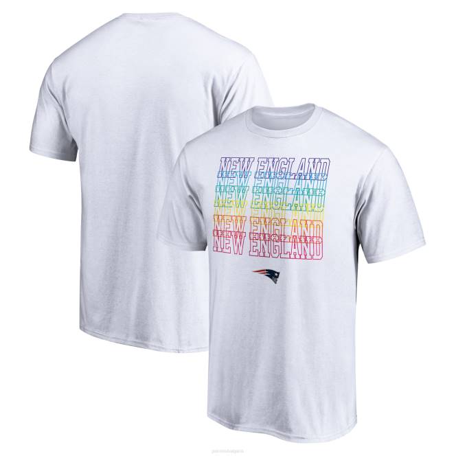 облекло Patriots Jersey бяла тениска с гордост на града с марка fanatics мъже T8TH1869