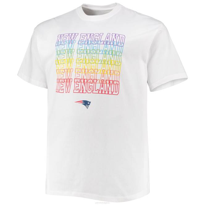 облекло Patriots Jersey бяла тениска с голяма и висока градска гордост с марка fanatics мъже T8TH1974