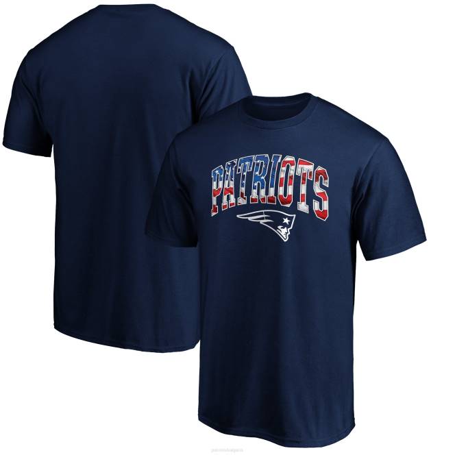 облекло Patriots Jersey Вълнообразна тениска с тъмно синьо знаме на fanatics мъже T8TH2052