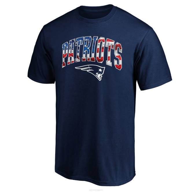 облекло Patriots Jersey Вълнообразна тениска с тъмно синьо знаме на fanatics мъже T8TH2052