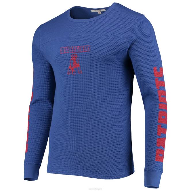 облекло Patriots Jersey кралска тениска с дълги ръкави junk food тежка категория мъже T8TH2022