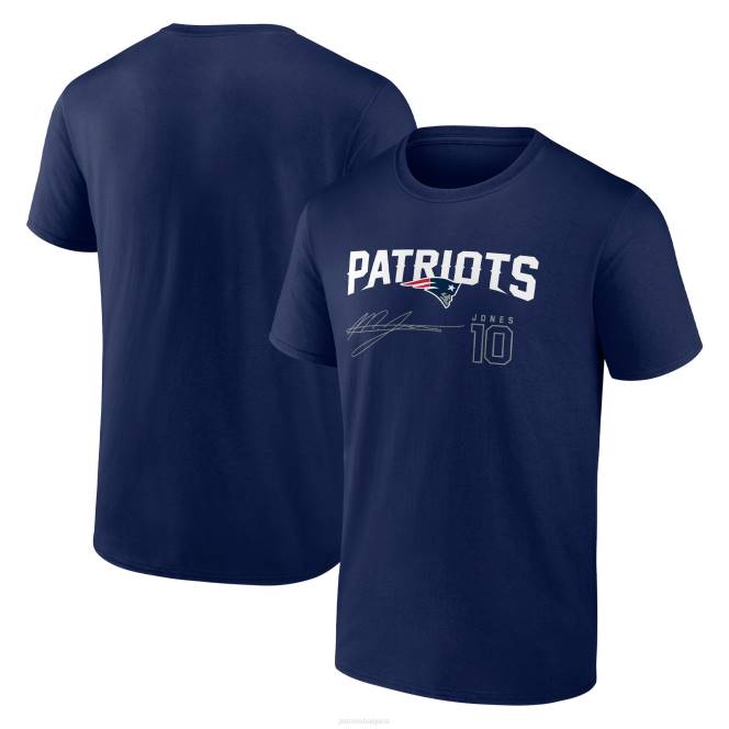 облекло Patriots Jersey тениска на екипа с име и номер на фанатици с марка mac jones мъже T8TH1946