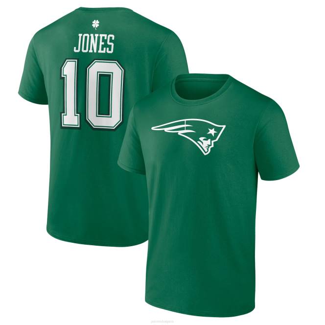 облекло Patriots Jersey фанатици с марка mac jones green st. тениска с икона на ден на патрик мъже T8TH2016