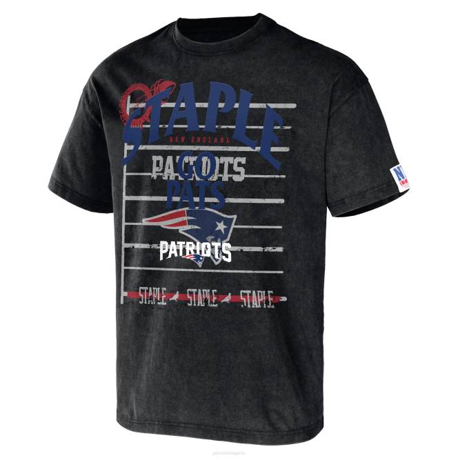 облекло Patriots Jersey nfl x щапелна черна ретро изпрана тениска мъже T8TH1977