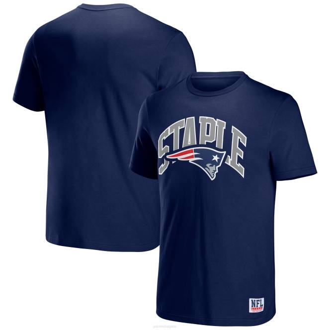 облекло Patriots Jersey nfl x щапелна тениска със закопчаване на тъмно синьо лого мъже T8TH1988