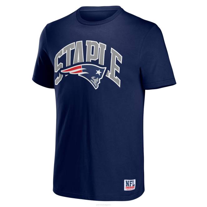 облекло Patriots Jersey nfl x щапелна тениска със закопчаване на тъмно синьо лого мъже T8TH1988