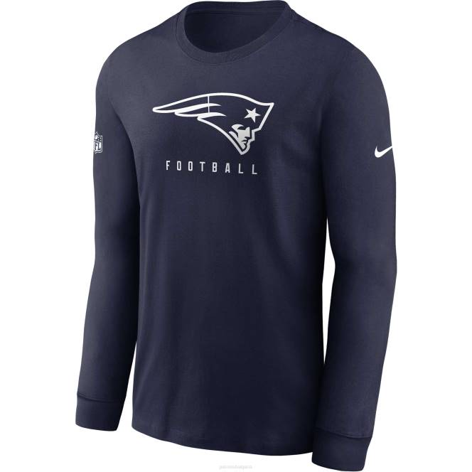 облекло Patriots Jersey nike тениска с дълъг ръкав в тъмно синьо странично изпълнение мъже T8TH1774