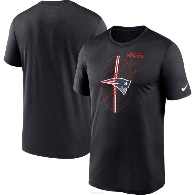 облекло Patriots Jersey тениска за изпълнение с икона на черна легенда nike мъже T8TH1775