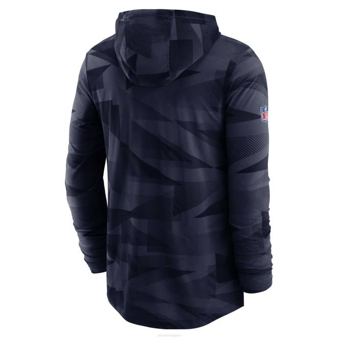 облекло Patriots Jersey nike тениска с дълъг ръкав със странични удари с качулка мъже T8TH2019