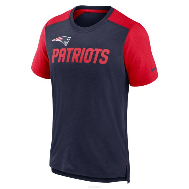 облекло Patriots Jersey Тениска с име на отбора nike heathered navy/heathered red color block мъже T8TH1983