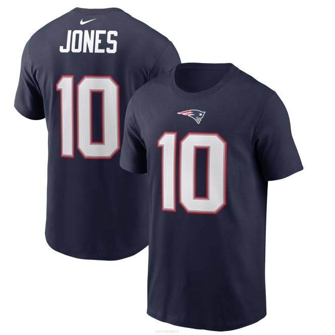 облекло Patriots Jersey Тениска с име и номер на nike mac jones navy player мъже T8TH1806