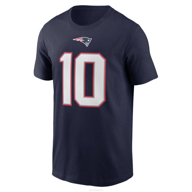 облекло Patriots Jersey Тениска с име и номер на nike mac jones navy player мъже T8TH1806