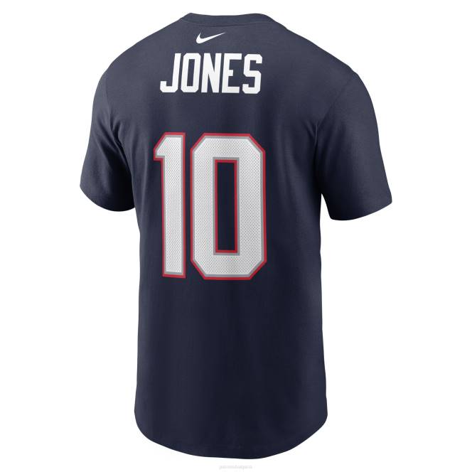 облекло Patriots Jersey Тениска с име и номер на nike mac jones navy player мъже T8TH1806