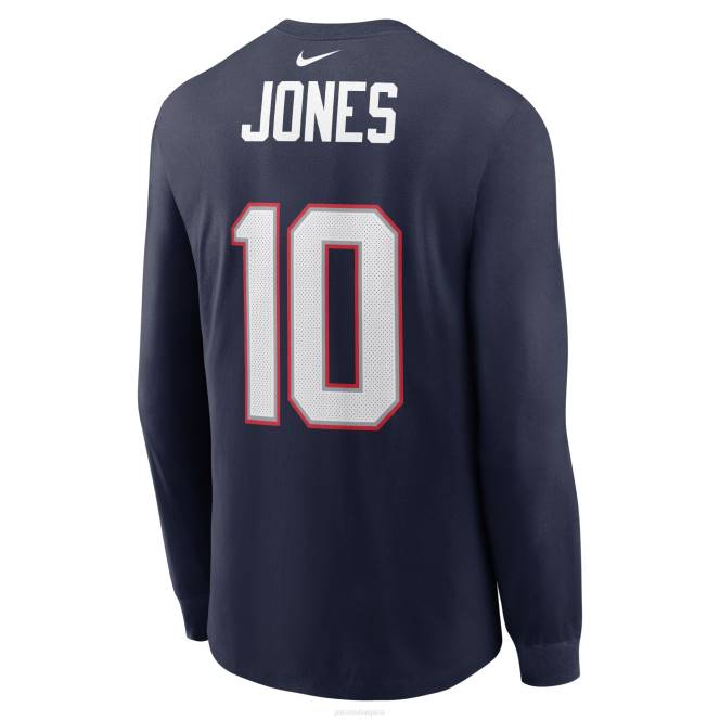 облекло Patriots Jersey тениска с дълъг ръкав nike mac jones navy player име и номер мъже T8TH2058