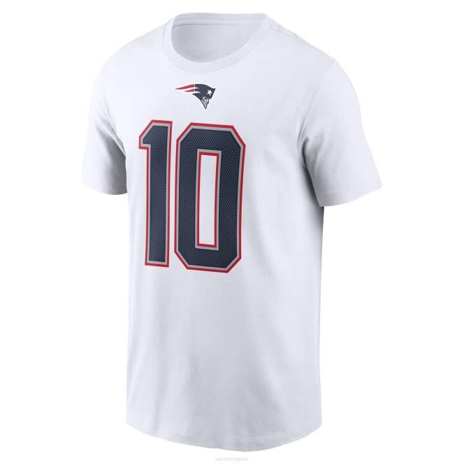 облекло Patriots Jersey Тениска с име и номер на nike mac jones white player мъже T8TH1929