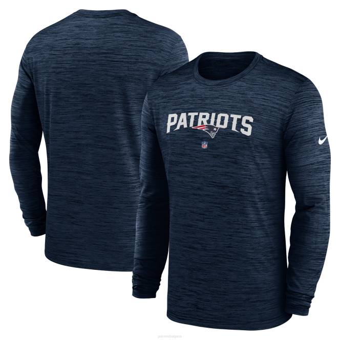 облекло Patriots Jersey тениска с дълъг ръкав nike navy sideline team velocity performance мъже T8TH1778