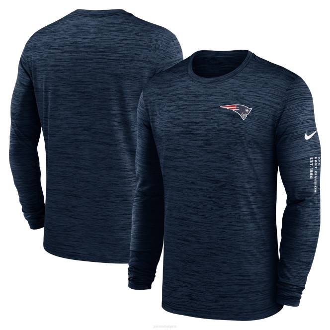 облекло Patriots Jersey тениска с дълъг ръкав nike navy velocity мъже T8TH1849