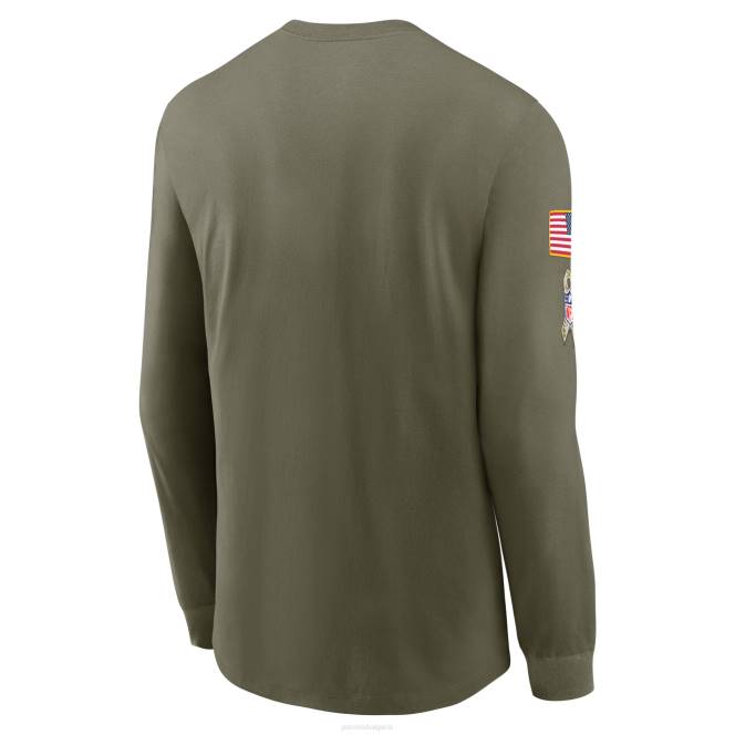 облекло Patriots Jersey тениска с дълъг ръкав nike olive 2022 salute to service мъже T8TH1793
