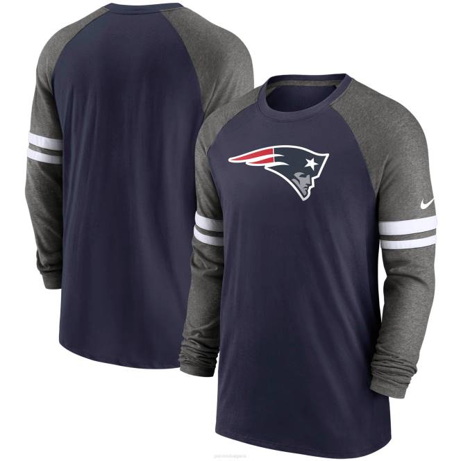 облекло Patriots Jersey nike тениска с дълъг ръкав в синьо/въглено изпълнение raglan мъже T8TH2056