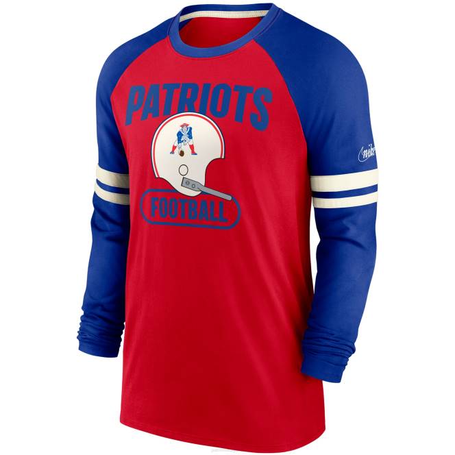 облекло Patriots Jersey тениска с дълъг ръкав nike red/royal throwback raglan мъже T8TH1852